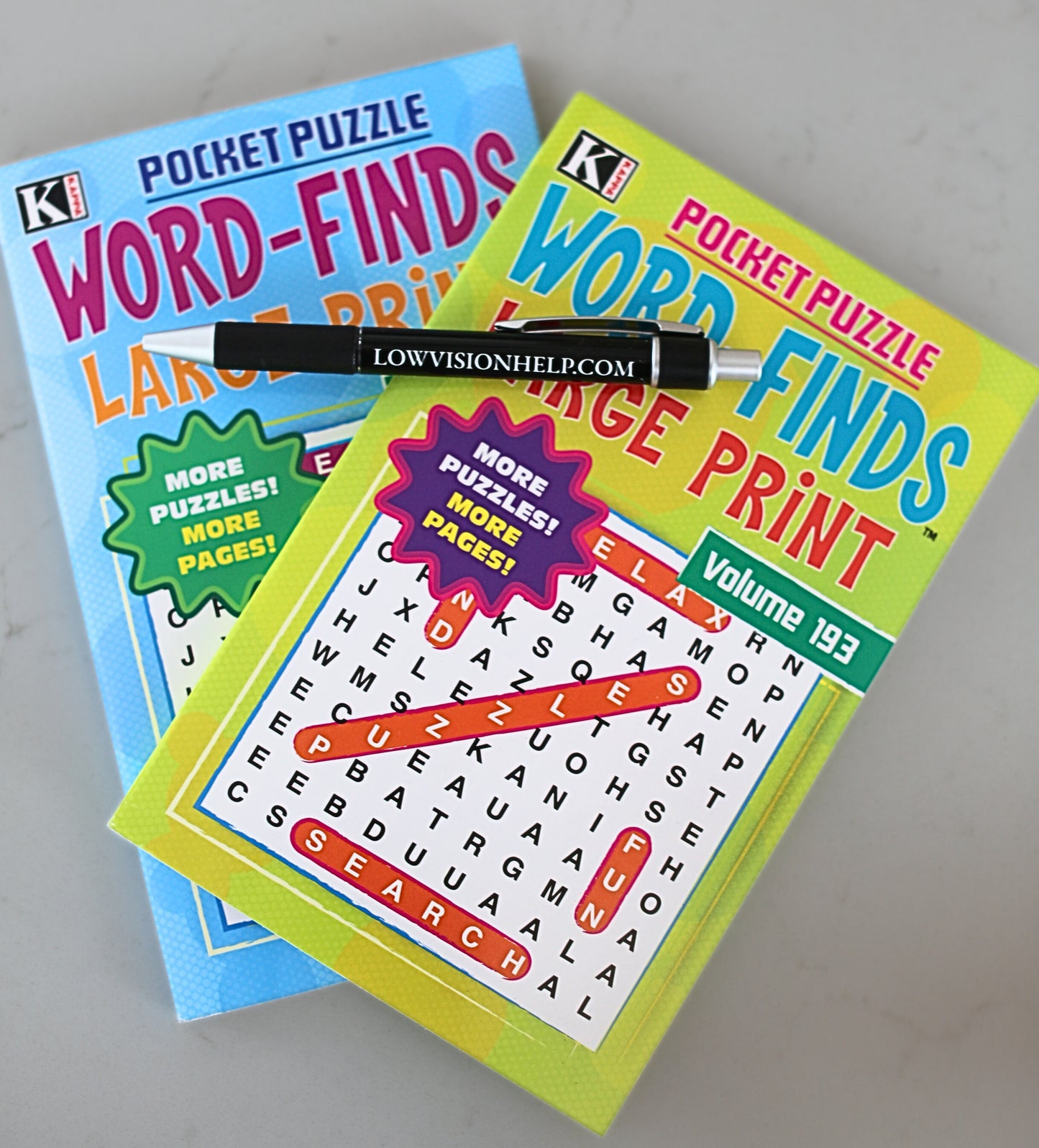 Large Print Word Search - Pocket/Purse Size - 2 Pack