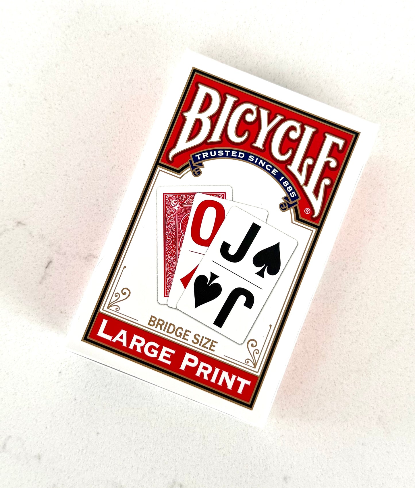 Bicycle Large Print Playing Cards 2-Pack – EZ Lo Vision Deck & Bridge Size Decks for Clear, Easy Gameplay