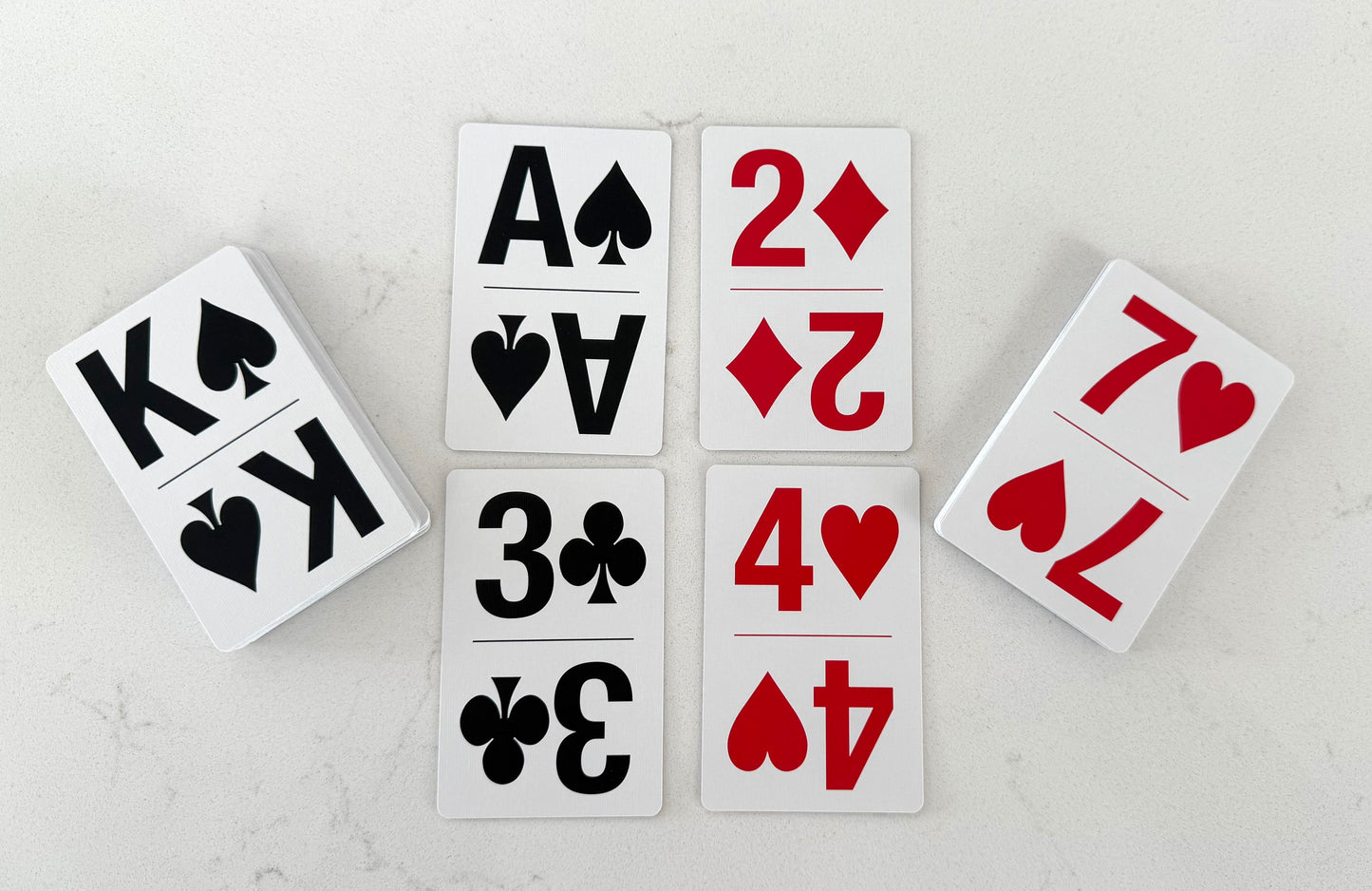 Bicycle Large Print Playing Cards 2-Pack – EZ Lo Vision Deck & Bridge Size Decks for Clear, Easy Gameplay