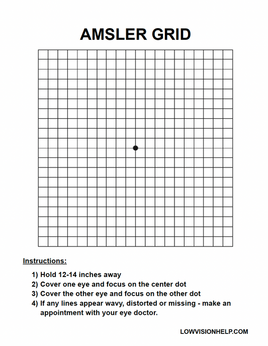 Amsler Grid - 4 x 6 Magnet