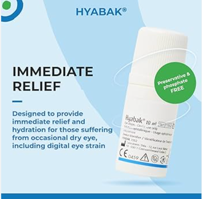 Hyabak Eye Drops - Mild to Moderate Dry Eye Relief