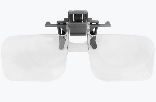 2X Hands-Free Clip-On Magnifier - Works with most glasses! Perfect for Lined Bifocal Wearers!