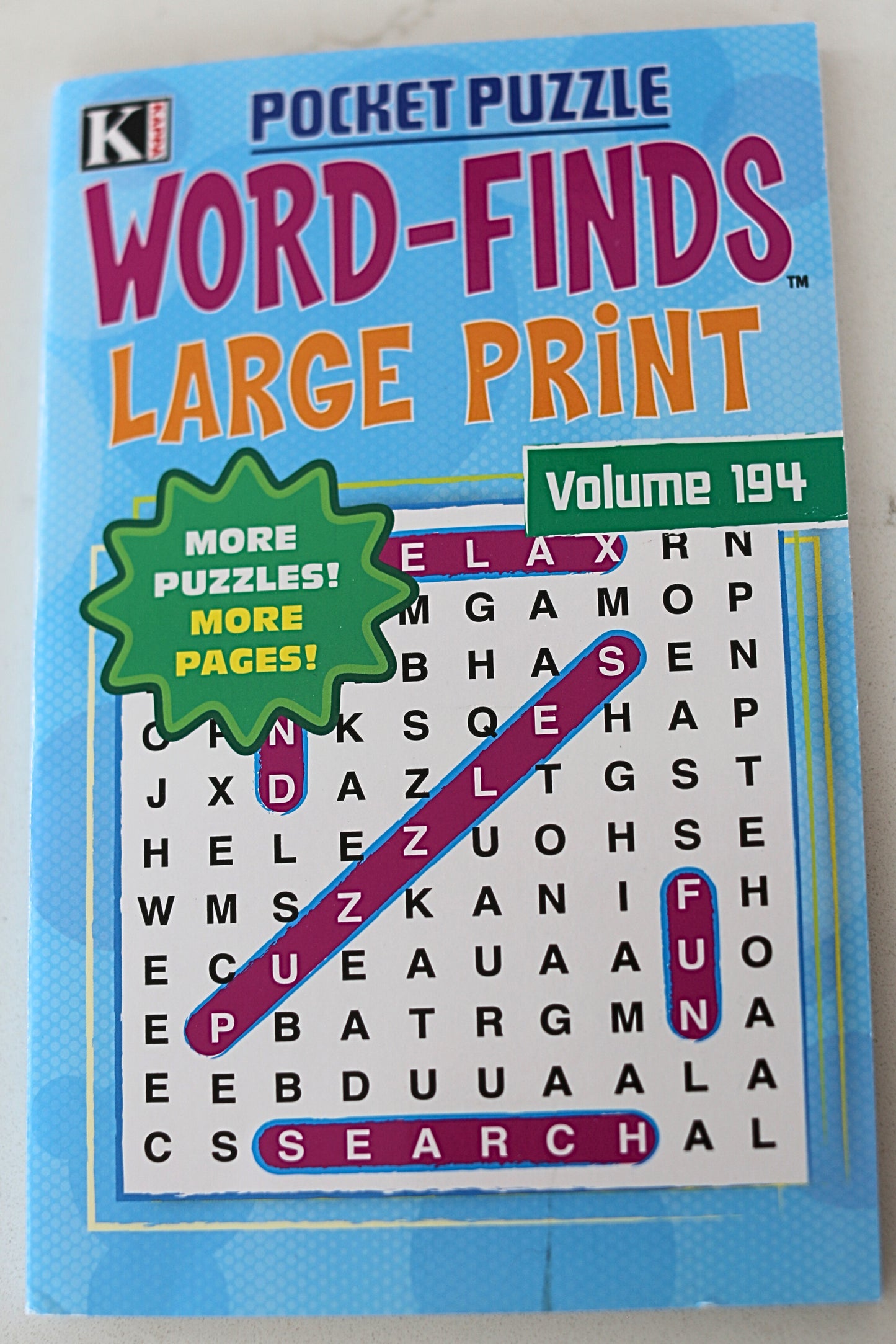 Large Print Word Search - Pocket/Purse Size - 2 Pack