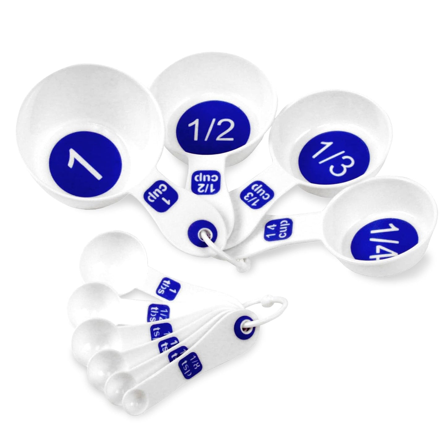 Large Print High Contrast Plastic Measuring Cup Set