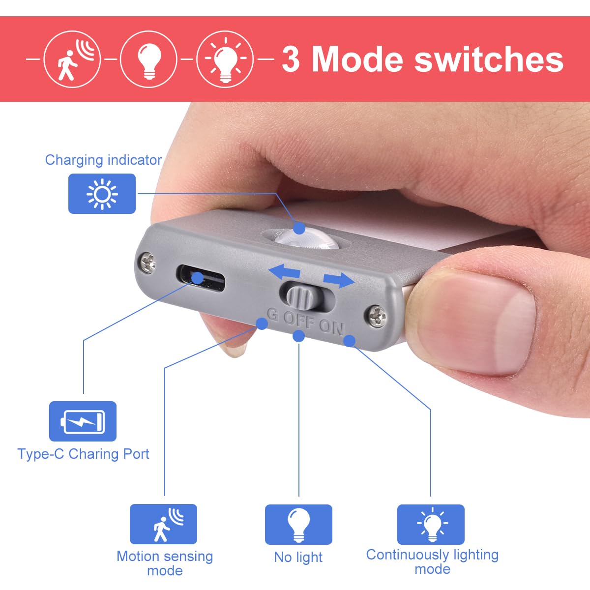 Motion-activated LED light