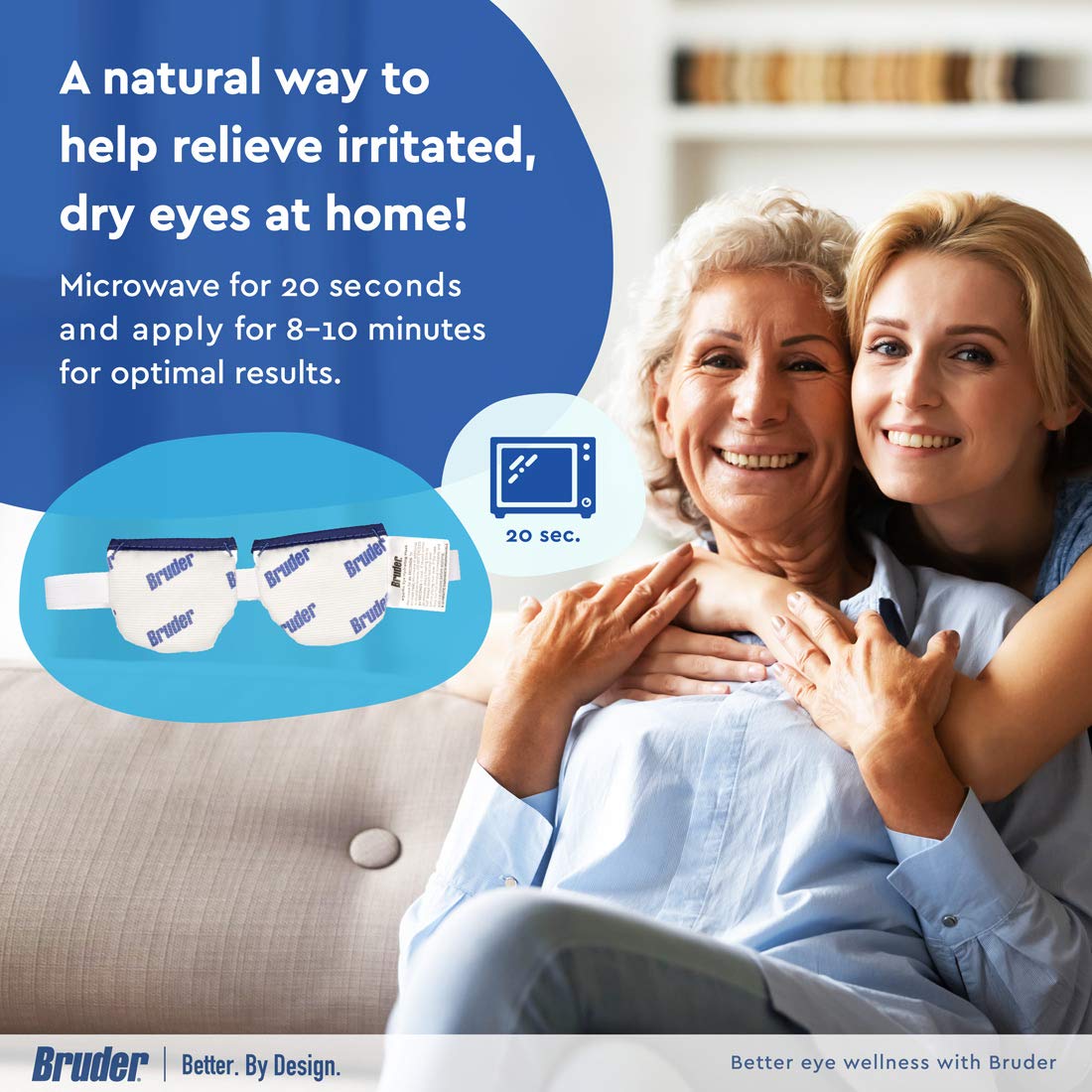 Bruder Moist Heat Eye Compress - 2 pack