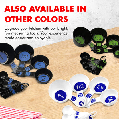 Large Print High Contrast Plastic Measuring Cup Set