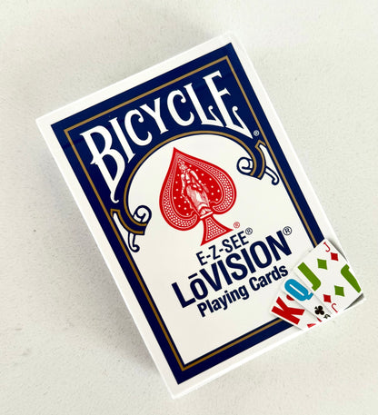 Bicycle EZ See Lo Vision Playing Cards – Large Print for Easy Recognition