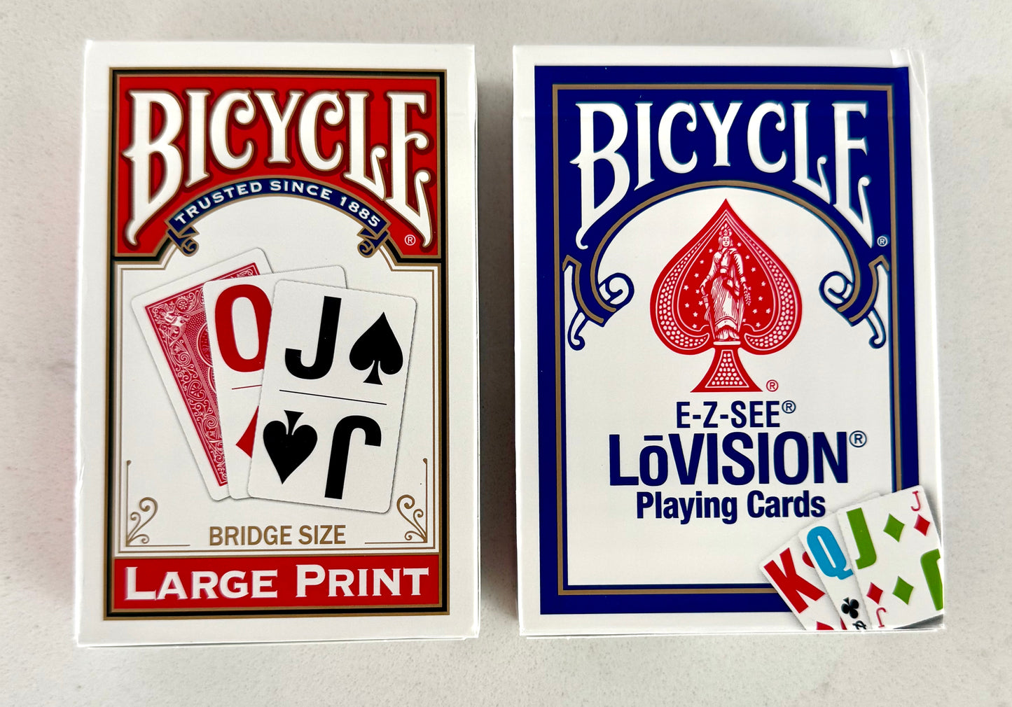 Bicycle EZ See Lo Vision Playing Cards – Large Print for Easy Recognition