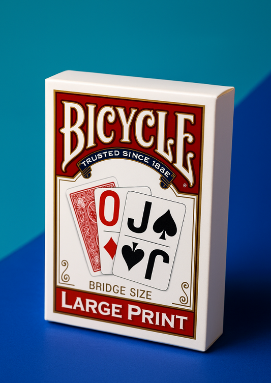 Bicycle Bridge Size Large Print Playing Cards – Easy-to-Read, Classic Playing Cards for Seniors and Low Vision Players