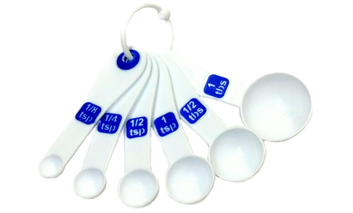 Large Print High Contrast Plastic Measuring Spoon Set - 6 Piece